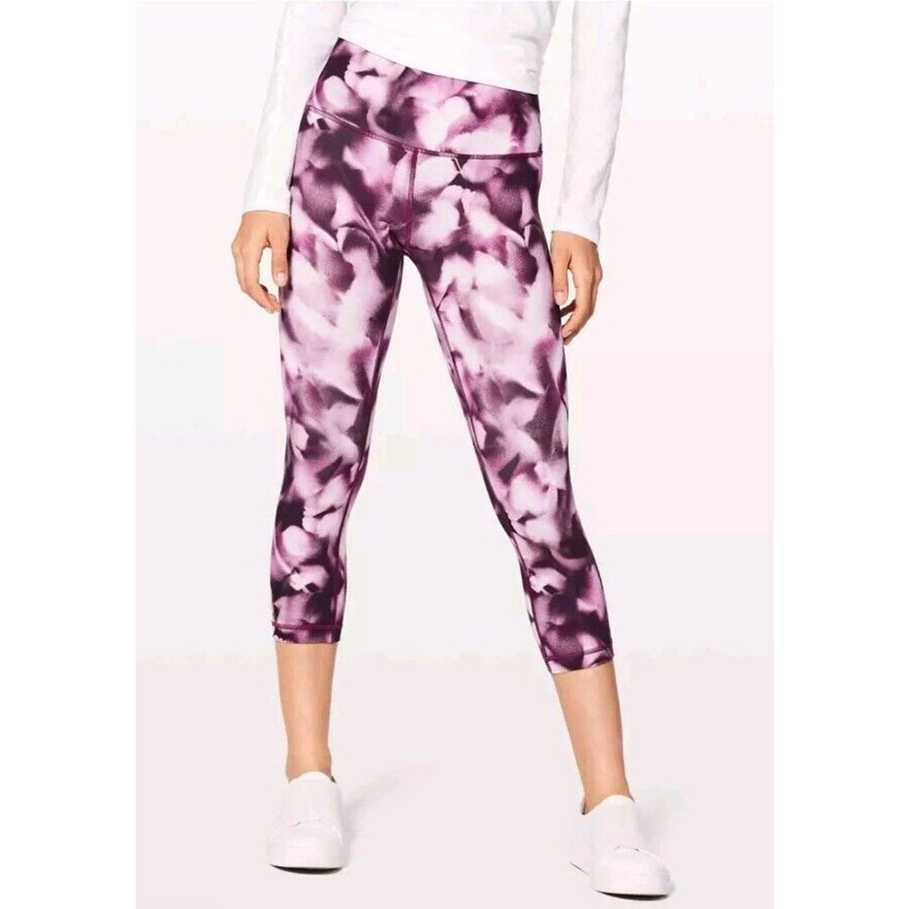 Lululemon Wunder Under Crop Inseam 23" Blush Blossom Candy Pink Size 4 Pants.
